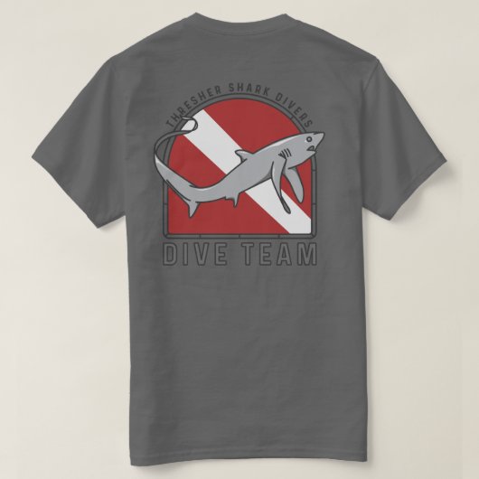 Thresher Shark Dive Team T-shirt (Design achterkant)