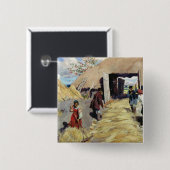 Threshing Floor, 1916 Vierkante Button 5,1 Cm (Voorkant /achterkant)