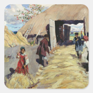 Threshing Floor, 1916 Vierkante Sticker