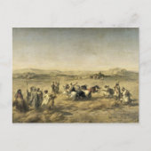 Threshing Wheat in Algerije, 1853 Briefkaart (Voorkant)