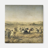 Threshing Wheat in Algerije, 1853 Magneet (Voorkant)