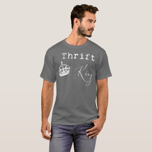 Thrift King Fun Thrifting Thrifter Junker T-shirt (Voorkant volledig)