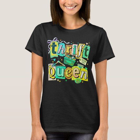 Thrift Queen Vintage T-shirt (Voorkant)