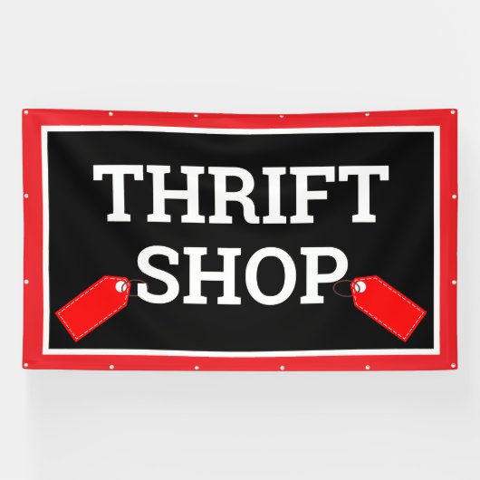 Thrift Shop-banner Spandoek (Horizontaal)