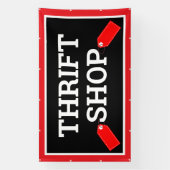 Thrift Shop-banner Spandoek (Verticaal)