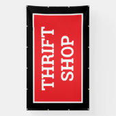 Thrift Shop-banner Spandoek (Verticaal)