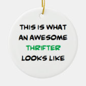 thrifter, awesome keramisch ornament (Voorkant)