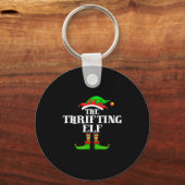 Thrifting Elf Matching Family Group Christmas Part Sleutelhanger (Voorkant)