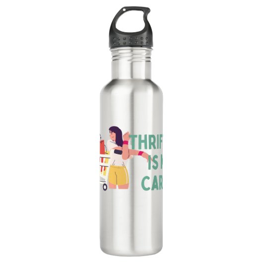 Thrifting is mijn Cardio RVS waterfles Waterfles (Voorkant)