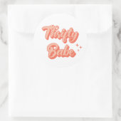 Thrifty Babe Retro Ronde Sticker (Tas)