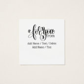 Thrifty Birthday Wishes Vierkante Visitekaartjes (Achterkant)