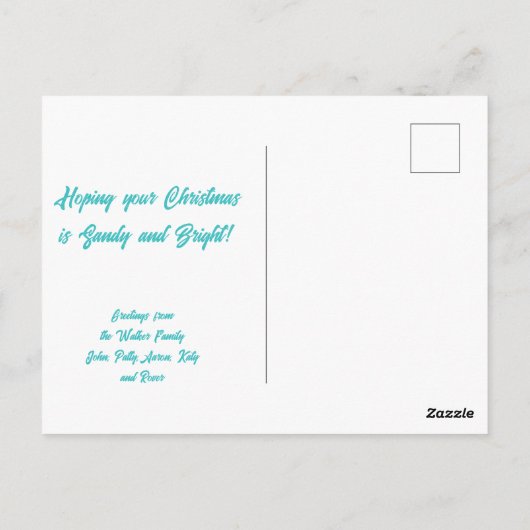 Thrifty Gepersonaliseerd Tropical Pink Flamingo Briefkaart (Achterkant)