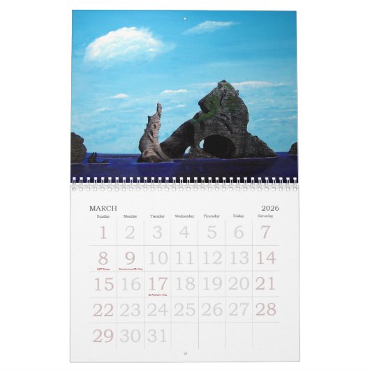 Thrifty Painter World Scenes Original Landscapes Kalender (Mar 2026)