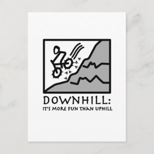 Thrill Mountain Biking in de bergen Briefkaart