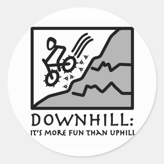 Thrill Mountain Biking in de bergen Ronde Sticker (Voorkant)