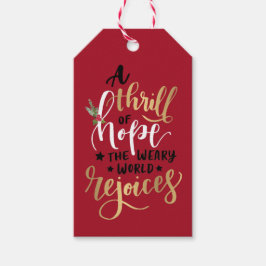 Thrill of Hope Kerstcadeau Label Cadeaulabel