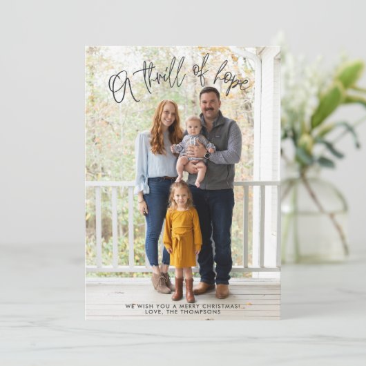 Thrill of hope - Kerstmis, religieuze kaart (Staand voorkant)