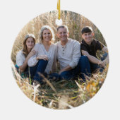 Thrill of Hope Navy  Photo Religious Keramisch Ornament (Achterkant)