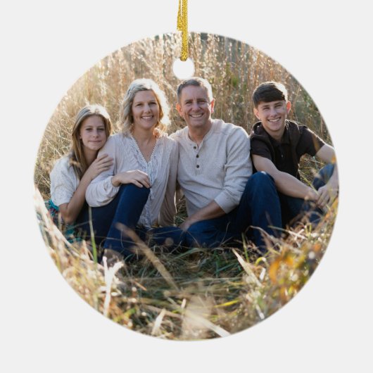 Thrill of Hope Navy  Photo Religious Keramisch Ornament (Achterkant)