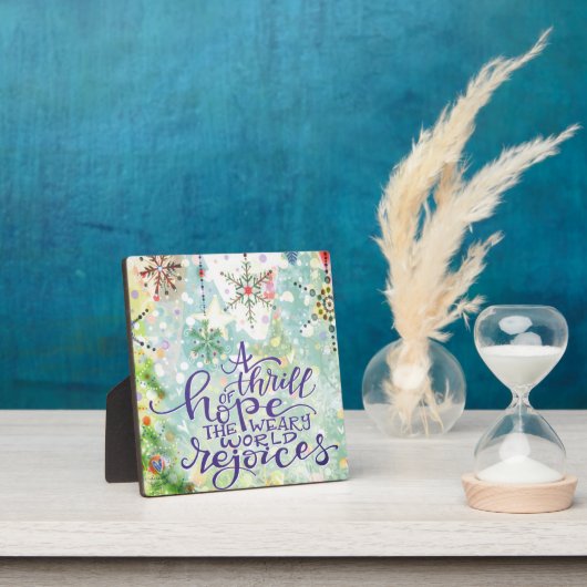 Thrill of Hope Sneeuwvlokken Pastel  Kerstmis Fotoplaat (Insitu)