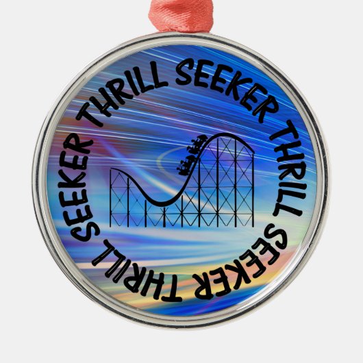 THRILL SEEKER ROLLER ONDERZETTER METALEN ORNAMENT (Voorkant)