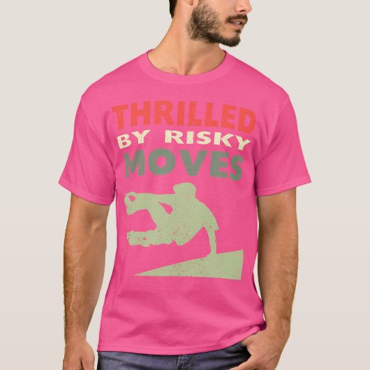 Thrilled By Risky Moves Parkour T-shirt (Voorkant)
