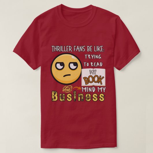 Thriller Fans proberen om mijn boek Unisex T-shirt (Design voorkant)