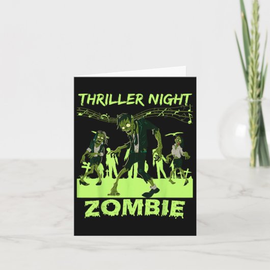 Thriller Night Halloween Dancing Zombie Kaart (Voorkant)