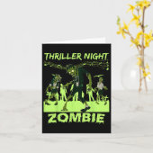 Thriller Night Halloween Dancing Zombie Kaart (Gele Bloem)