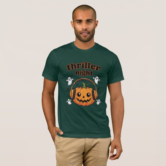 Thriller Night Pumpkin Halloween T-shirt (Voorkant volledig)