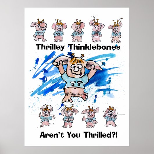 Thrilley Thinklebones Poster Print (Voorkant)