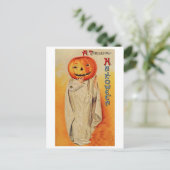 Thrilling Halloween Pumpkin Costume Briefkaart (Staand voorkant)