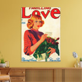Thrilling Love Magazine Hoesje Canvas Afdruk (Insitu (Woonkamer))