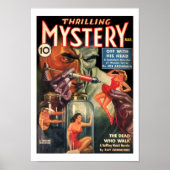  Thrilling Mystery Mad Scientist Pulp Ficti Poster (Voorkant)