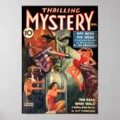  Thrilling Mystery Mad Scientist Pulp Ficti Poster (Voorkant)