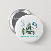 Thrilling winter ronde button 5,7 cm (Voorkant /achterkant)