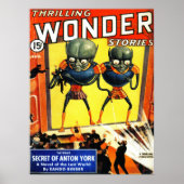 THRILLING WONDER Cool  Pulp Magazine Hoesje Poster (Voorkant)