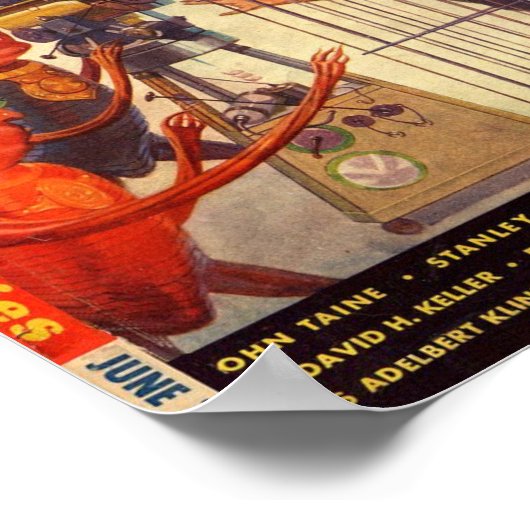 Thrilling Wonder "Human Zoo" Pulp cover  Poster (Hoek)