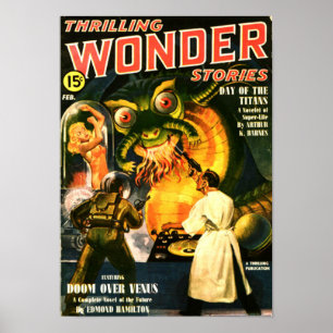 Thrilling Wonder Stories — Dag van de Titans Poster