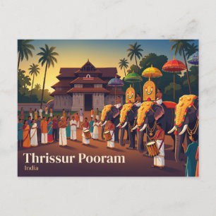 Thrissur Pooram India Briefkaart