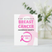Thrive 365 Breast Cancer Awareness Month 2024 Briefkaart (Staand voorkant)