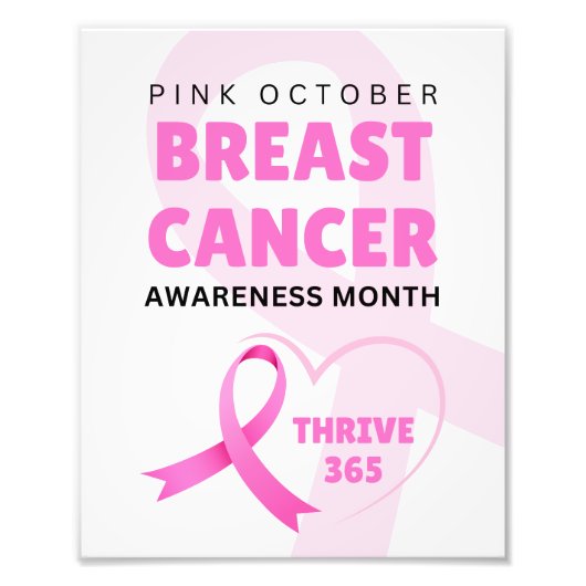 Thrive 365 Breast Cancer Awareness Month 2024 Foto Afdruk (Voorkant)