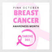 Thrive 365 Breast Cancer Awareness Month 2024 Raamsticker (Vel)