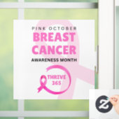 Thrive 365 Breast Cancer Awareness Month 2024 Raamsticker (Huis)