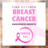 Thrive 365 Breast Cancer Awareness Month 2024 Raamsticker (Vel 2)
