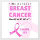 Thrive 365 Breast Cancer Awareness Month 2024 Raamsticker (Vel)