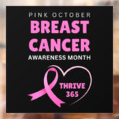 Thrive 365 Breast Cancer Awareness Month 2024 Raamsticker (Vel 2)