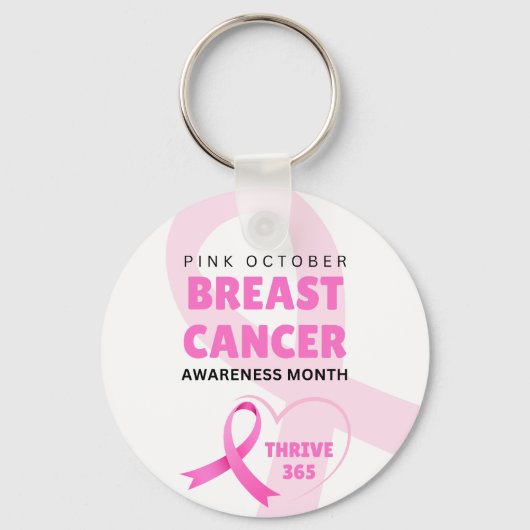Thrive 365 Breast Cancer Awareness Month 2024 Sleutelhanger (Voorkant)