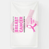 Thrive 365 Breast Cancer Awareness Month 2024 Spandoek (Verticaal)