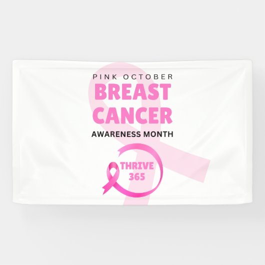 Thrive 365 Breast Cancer Awareness Month 2024 Spandoek (Horizontaal)